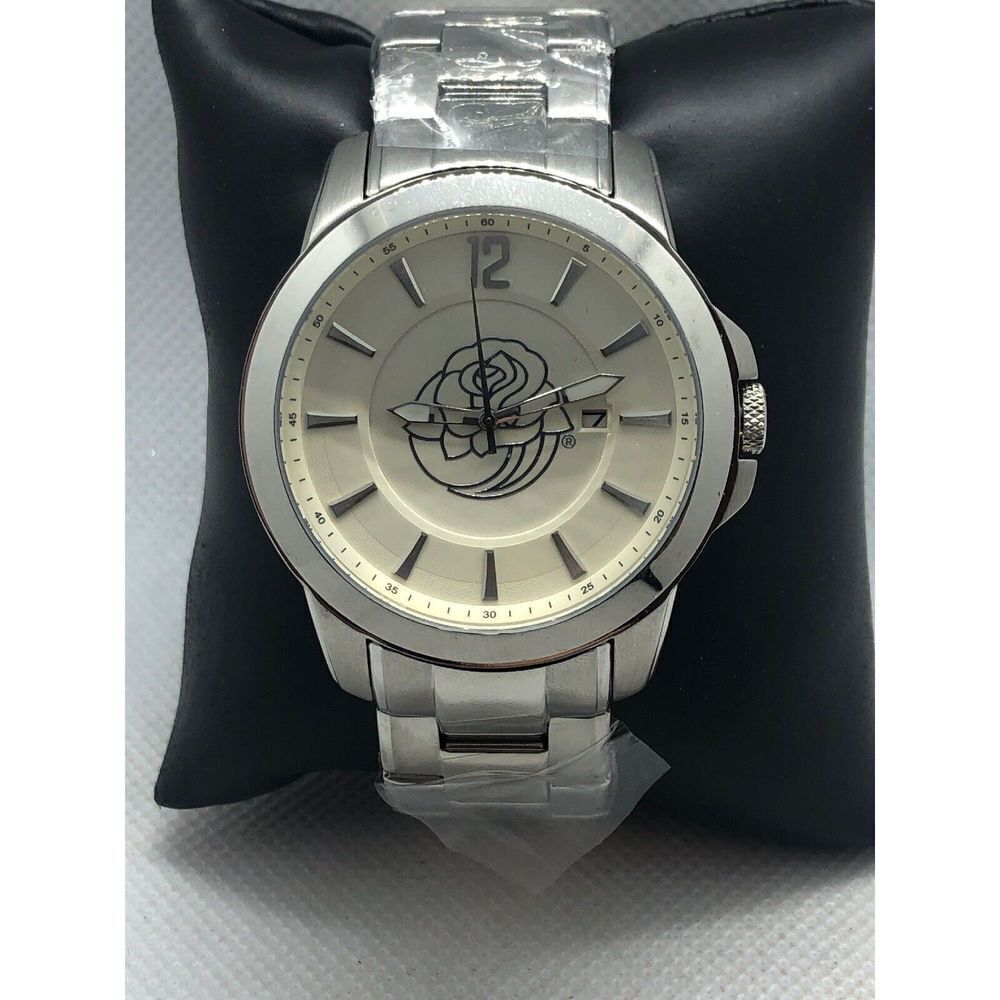 Fossil PR2120 Women's Silver Stainless Steel Analog Egg Shell Dial Watch ZZ144